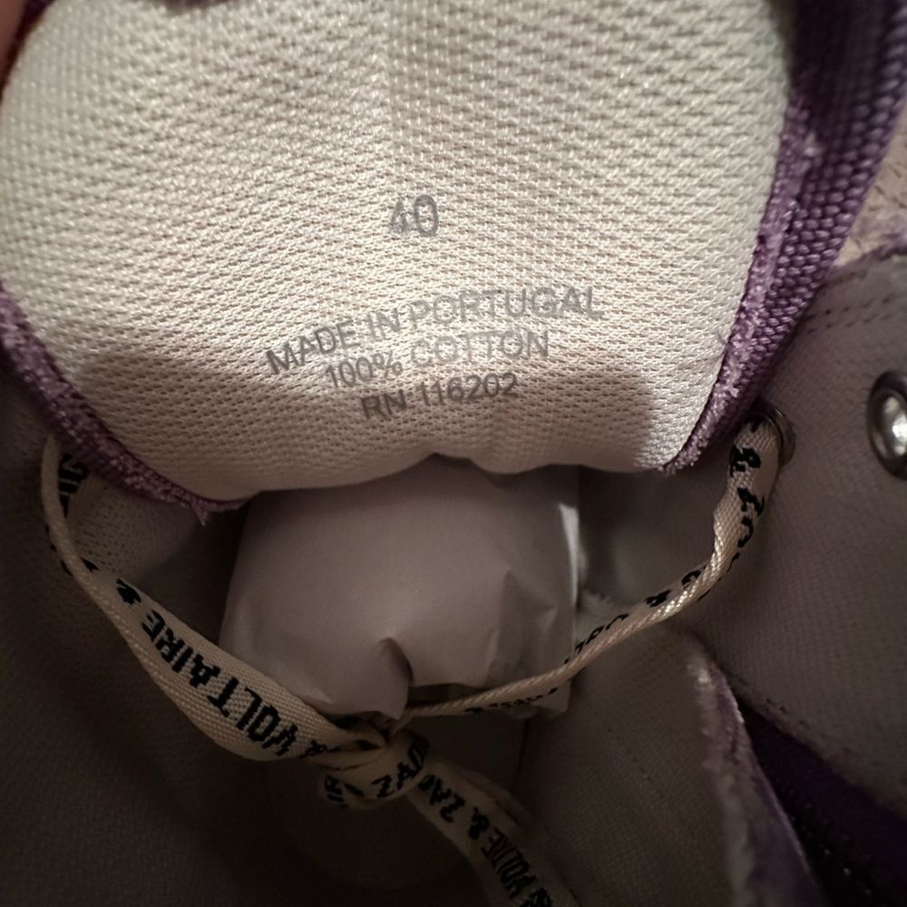 Zadig and Voltaire High Flash Canvas Boomerang Purple High Top Sneakers| Size 40 - Picture 13 of 15